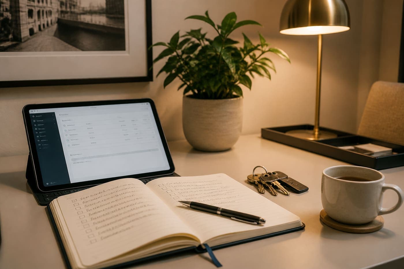 Recurring facilities routine notes and tablet